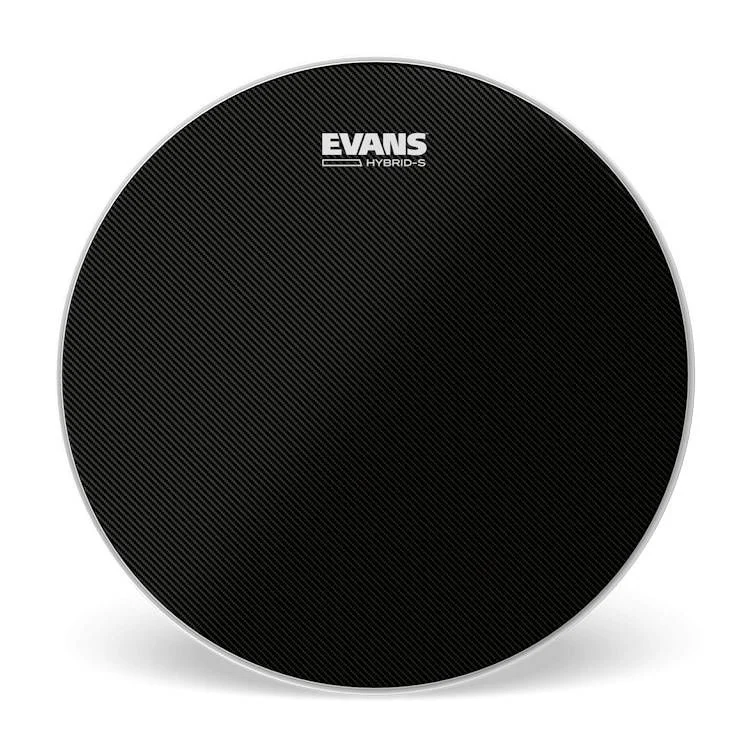 Evans Hybrid-S Black Marching Snare Drum Head, 13 Inch - Image 2