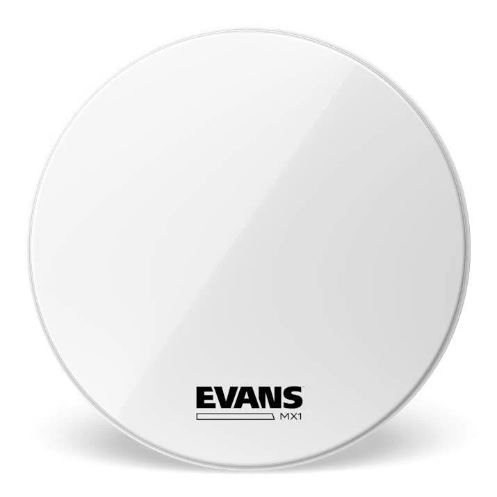 Evans MX1 White Marching Bass Drumhead, 18 Inch - Image 5