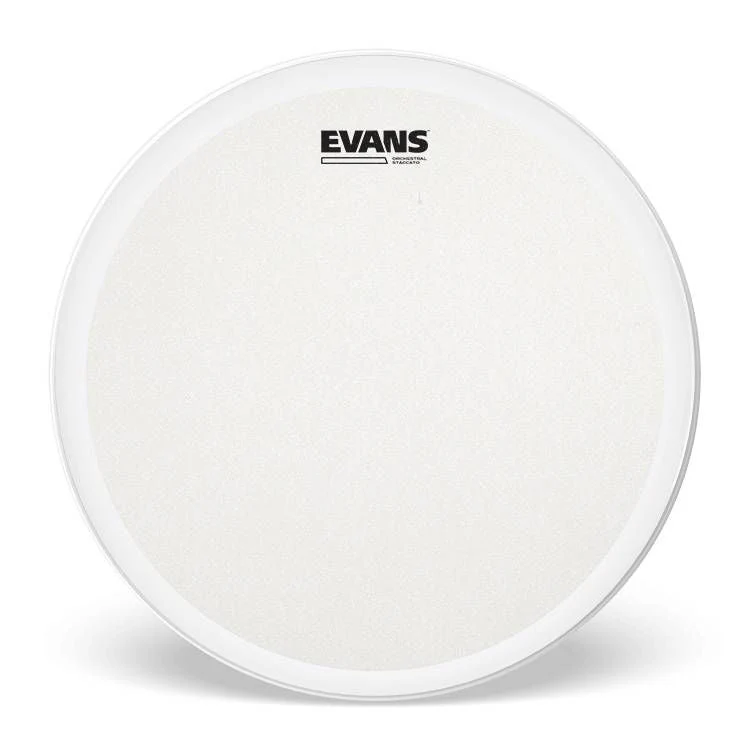 Evans Orchestral Stacatto Coated White Snare Drum Head, 14 Inch