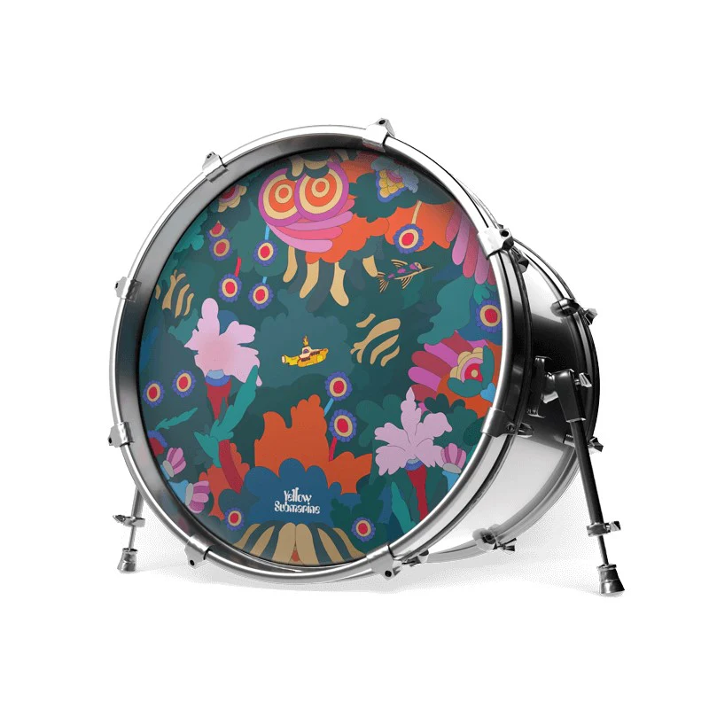 Evans x The Beatles Yellow Submarine 20 Resonant Kick Drum Head - Under the Sea - Image 4