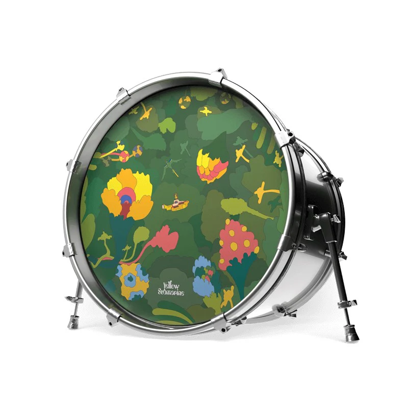 Evans x The Beatles Yellow Submarine 22 Resonant Kick Drum Head - Pepperland Woods - Image 3