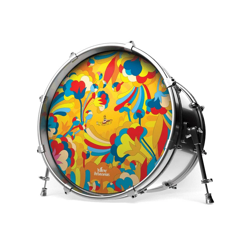 Evans x The Beatles Yellow Submarine 22 Resonant Kick Drum Head - Primrose Prairie - Image 2