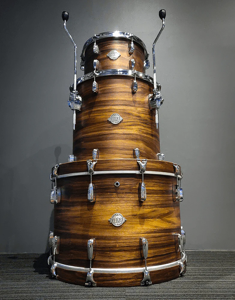 Evetts 12x8 16x16 22x14 Blackwood Drum Kit Vintage Satin Finish with Beavertail Lugs - Image 2