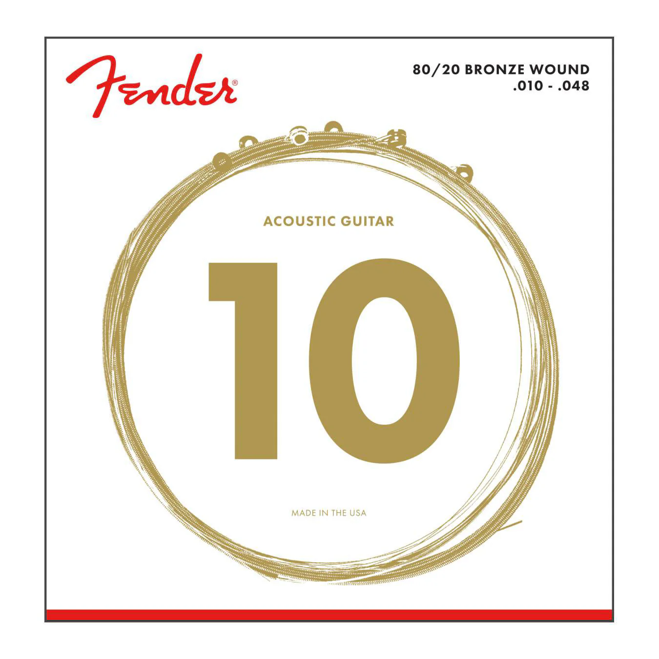 FENDER 70XL  80/20 BRONZE BALL END 10-48