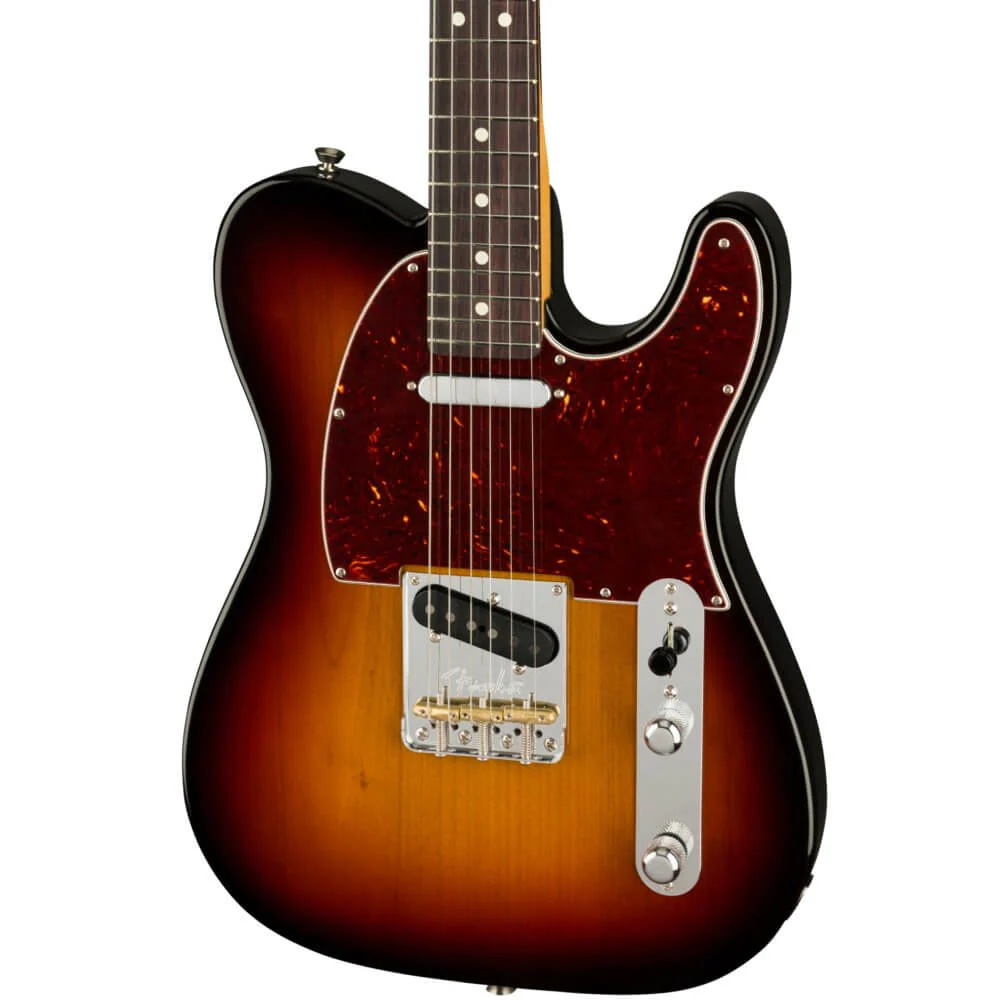 Fender American Professional II Telecaster Guitar w Rosewood Fretboard - 3-Colour Sunburst - Image 3