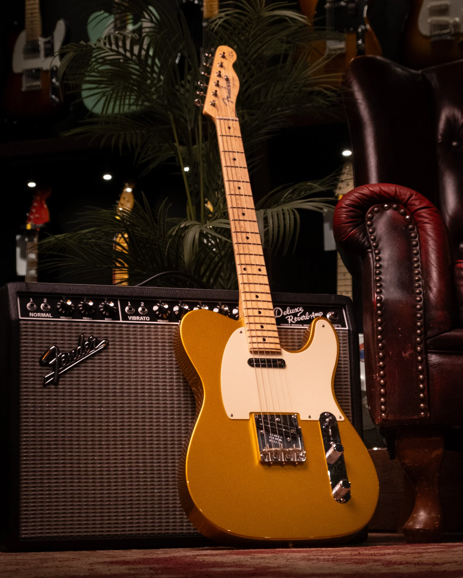 Fender Custom Shop Danny Gatton Signature Telecaster Electric Guitar with Maple Fretboard in Frost Gold - Image 4