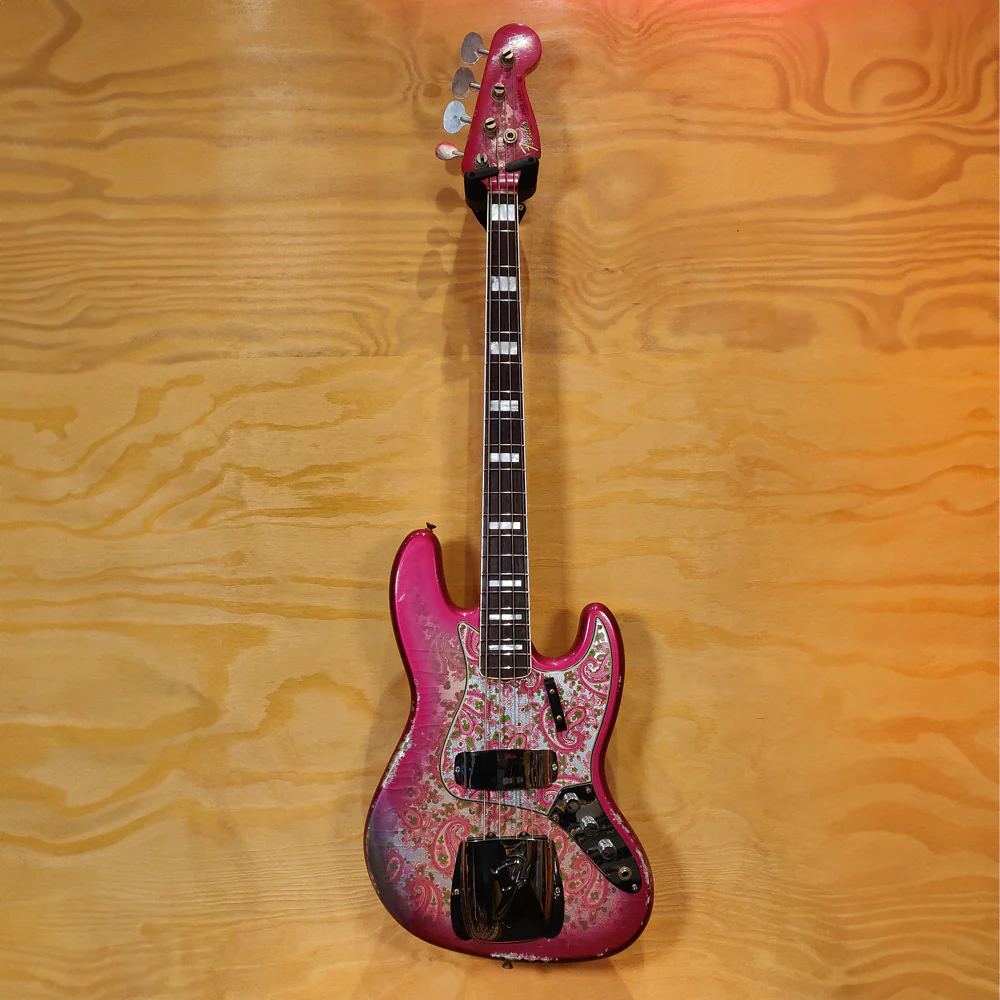 Fender Custom Shop Limited Edition Jazz Bass Guitar Heavy Relic - Aged Pink Paisley - Image 11