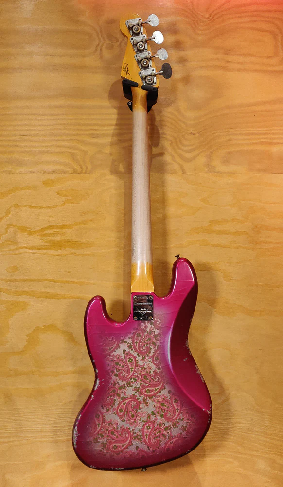 Fender Custom Shop Limited Edition Jazz Bass Guitar Heavy Relic - Aged Pink Paisley - Image 12