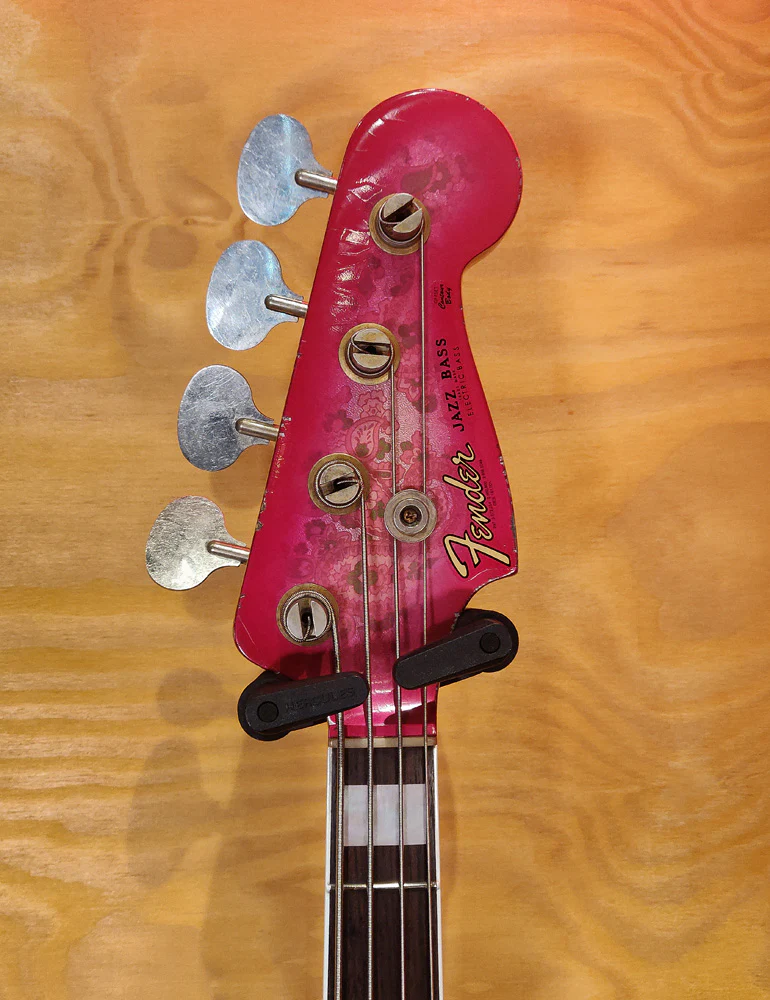 Fender Custom Shop Limited Edition Jazz Bass Guitar Heavy Relic - Aged Pink Paisley - Image 4