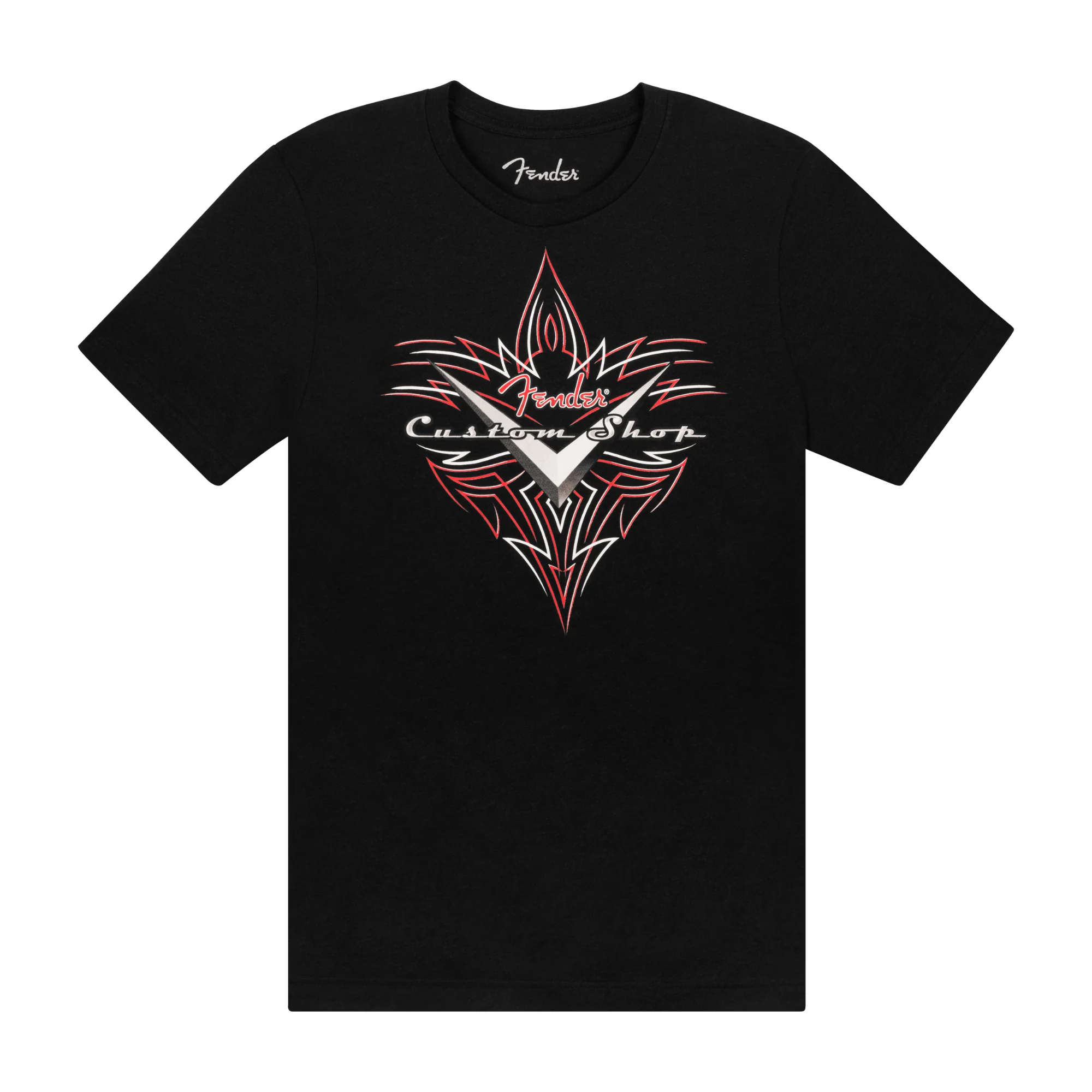 Fender Custom Shop Pinstripe T-Shirt - Black (S) - Image 7