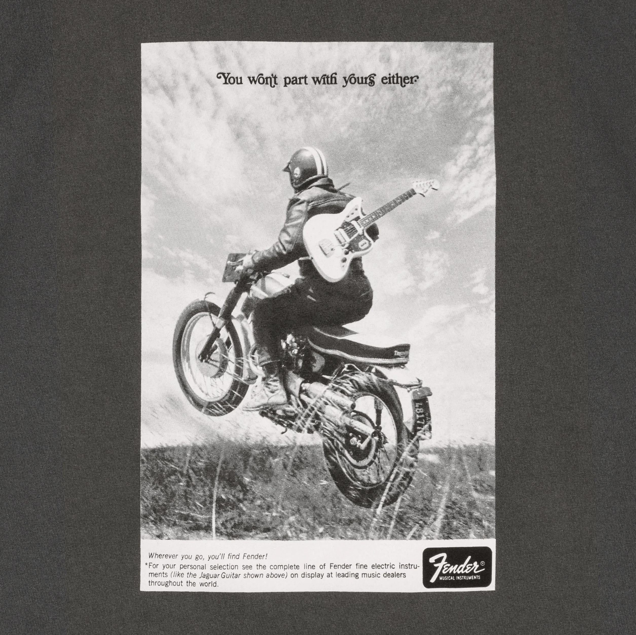 Fender Fender Vintage Ad Biker T-Shirt  - Graphite (L) - Image 4