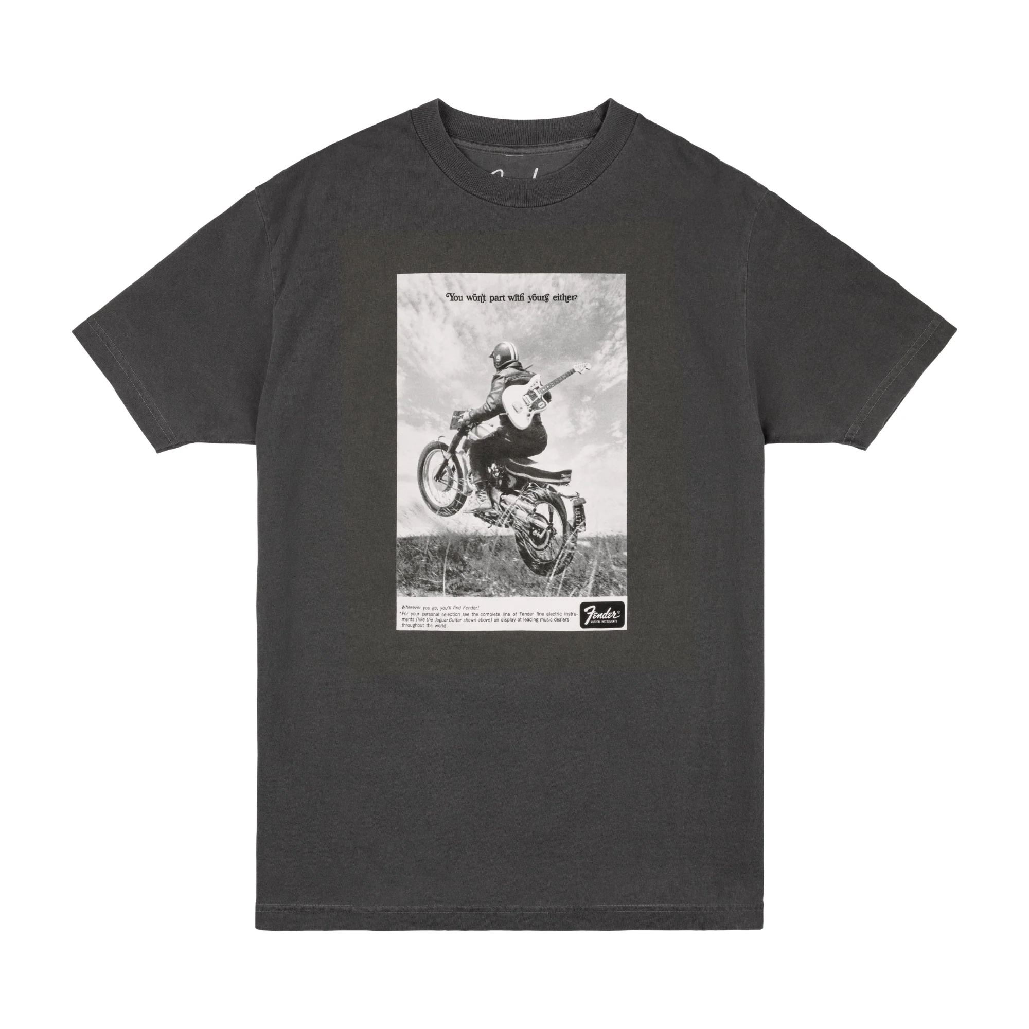 Fender Fender Vintage Ad Biker T-Shirt  - Graphite (M)