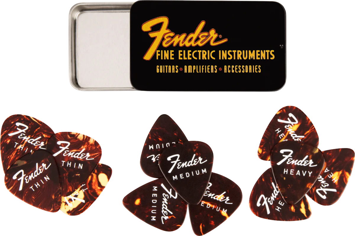 Fender Fine Electric Pick Tin -12 Pack