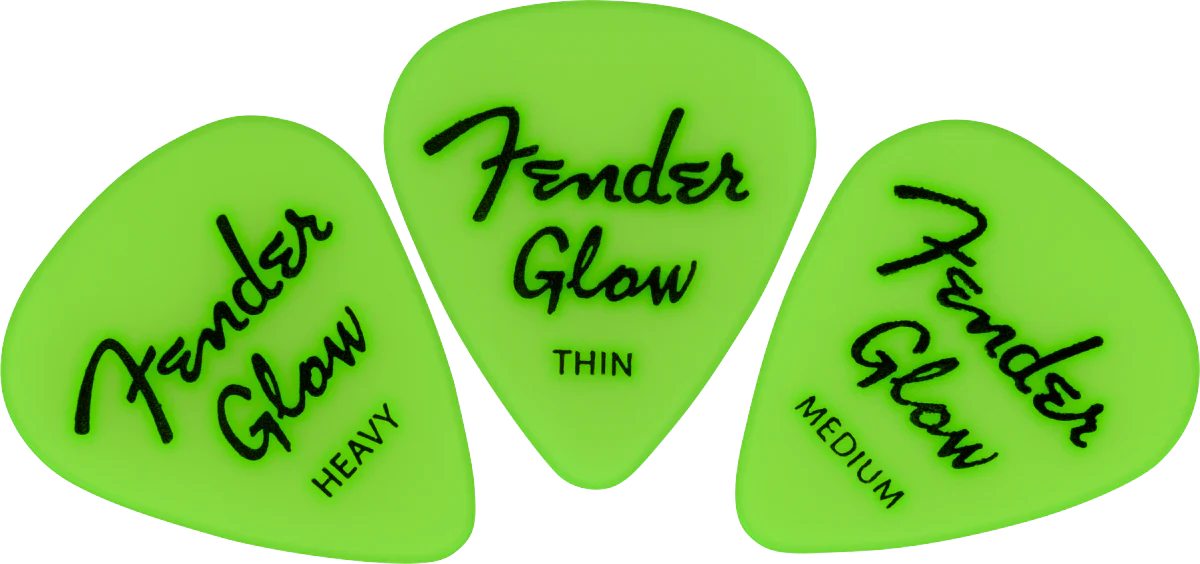 Fender Glow In The Dark 351 Picks 12 Pack