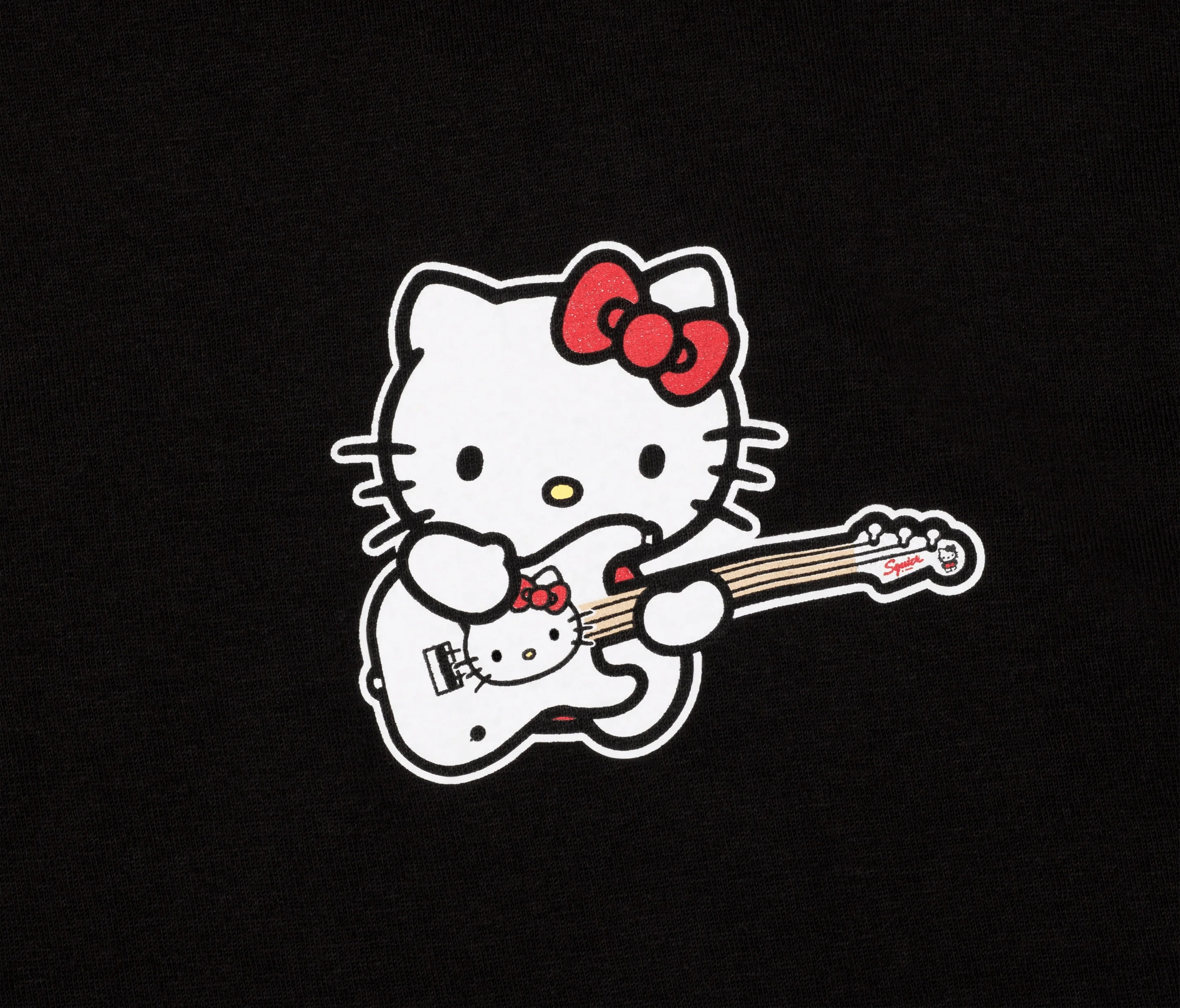 Fender Hello Kitty Sm Front Hit Logo Tee - Black (M) - Image 3