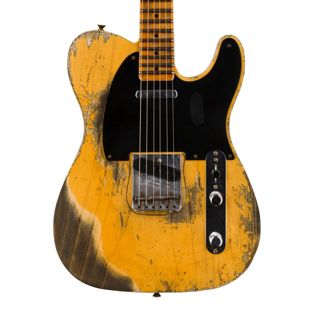 Fender Limited Edition Custom 1950 Double Esquire Electric Guitar - Super Heavy Relic - Aged Nocaster Blonde - Image 3