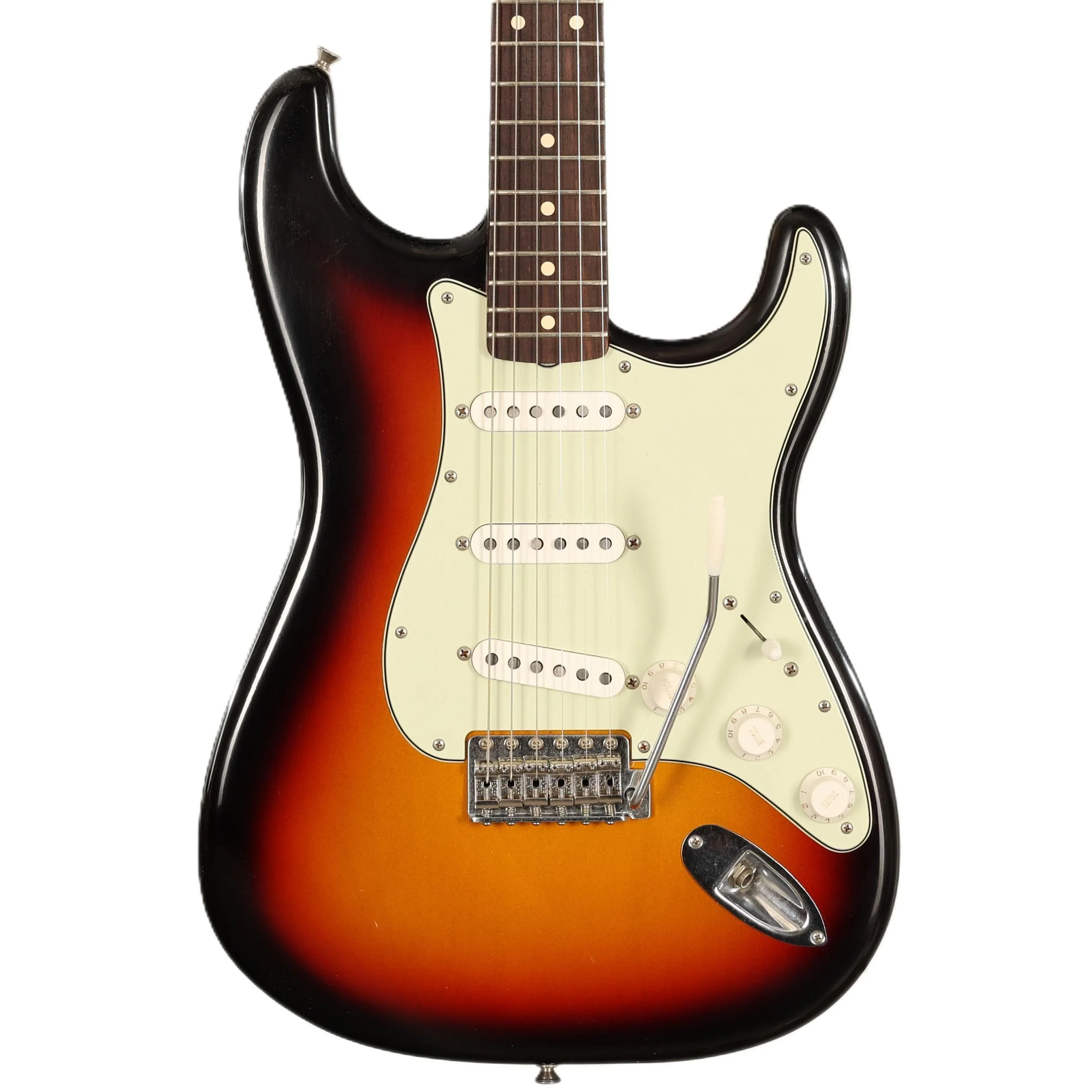 Fender Limited Edition Road Worn '60s Stratocaster Electric Guitar with Rosewood Fingerboard in 3-Color Sunburst - Image 3
