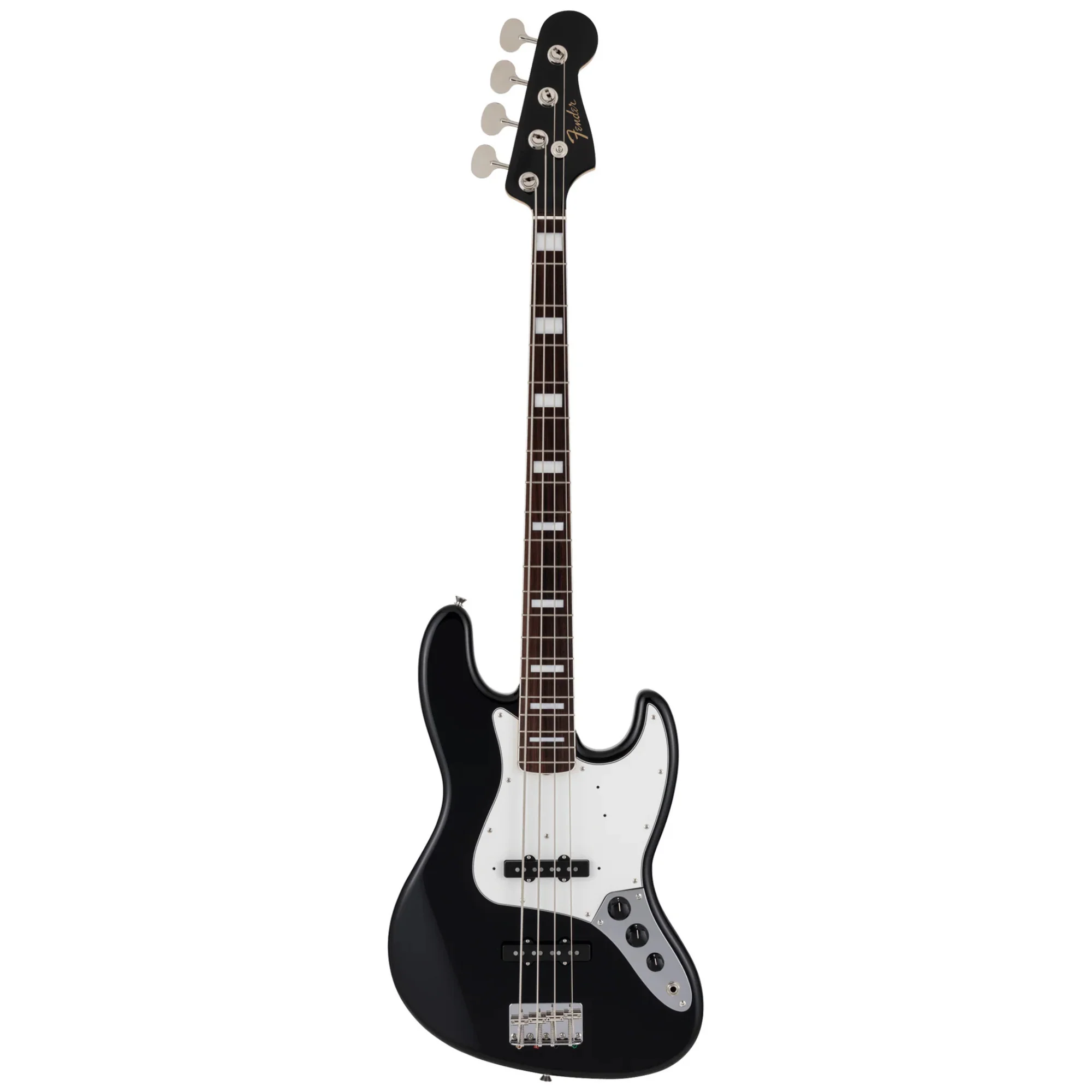Fender Made in Japan Traditional Late 60s Jazz Bass Rosewood FB Bass Guitar- Black