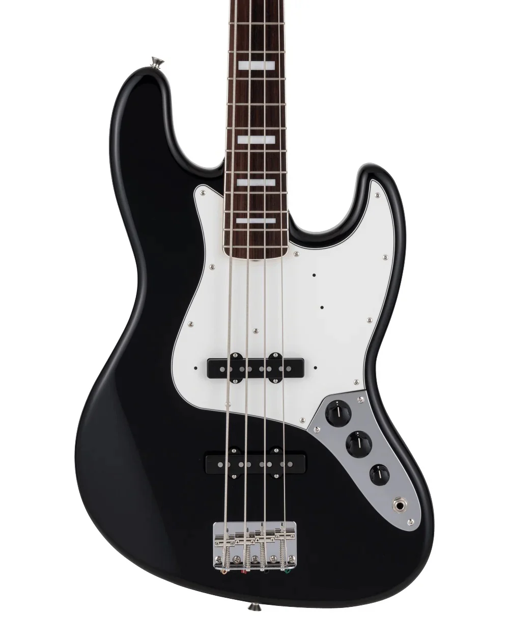 Fender Made in Japan Traditional Late 60s Jazz Bass Rosewood FB Bass Guitar- Black - Image 3
