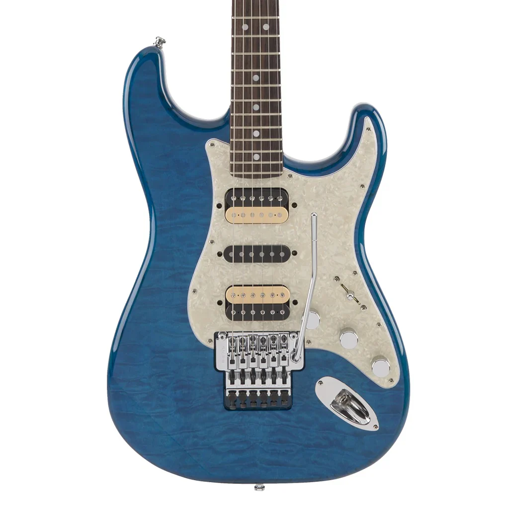 Fender Michiya Haruhata Stratocaster w/Rosewood Fretboard - Caribbean Blue Trans - Image 3