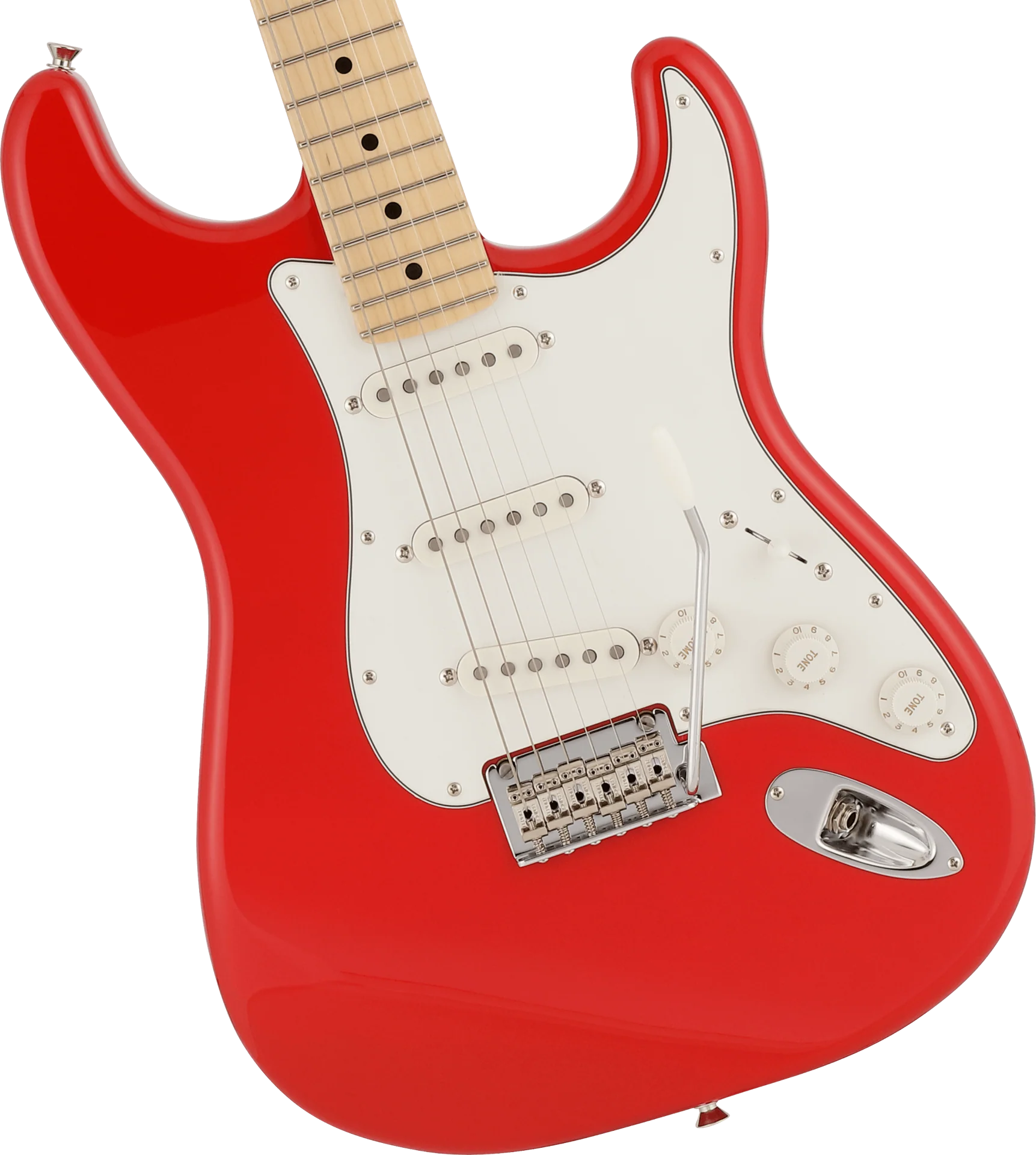 Fender MIJ Hybrid II Stratocaster Electric Guitar w/Maple Fretboard - Modena Red - Image 3