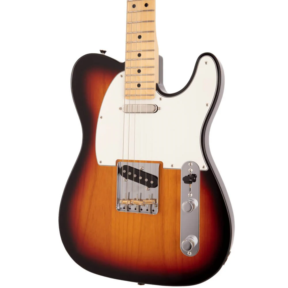 Fender MIJ Hybrid II Telecaster Electric Guitar w/Maple Fretboard - 3-Colour Sunburst - Image 3