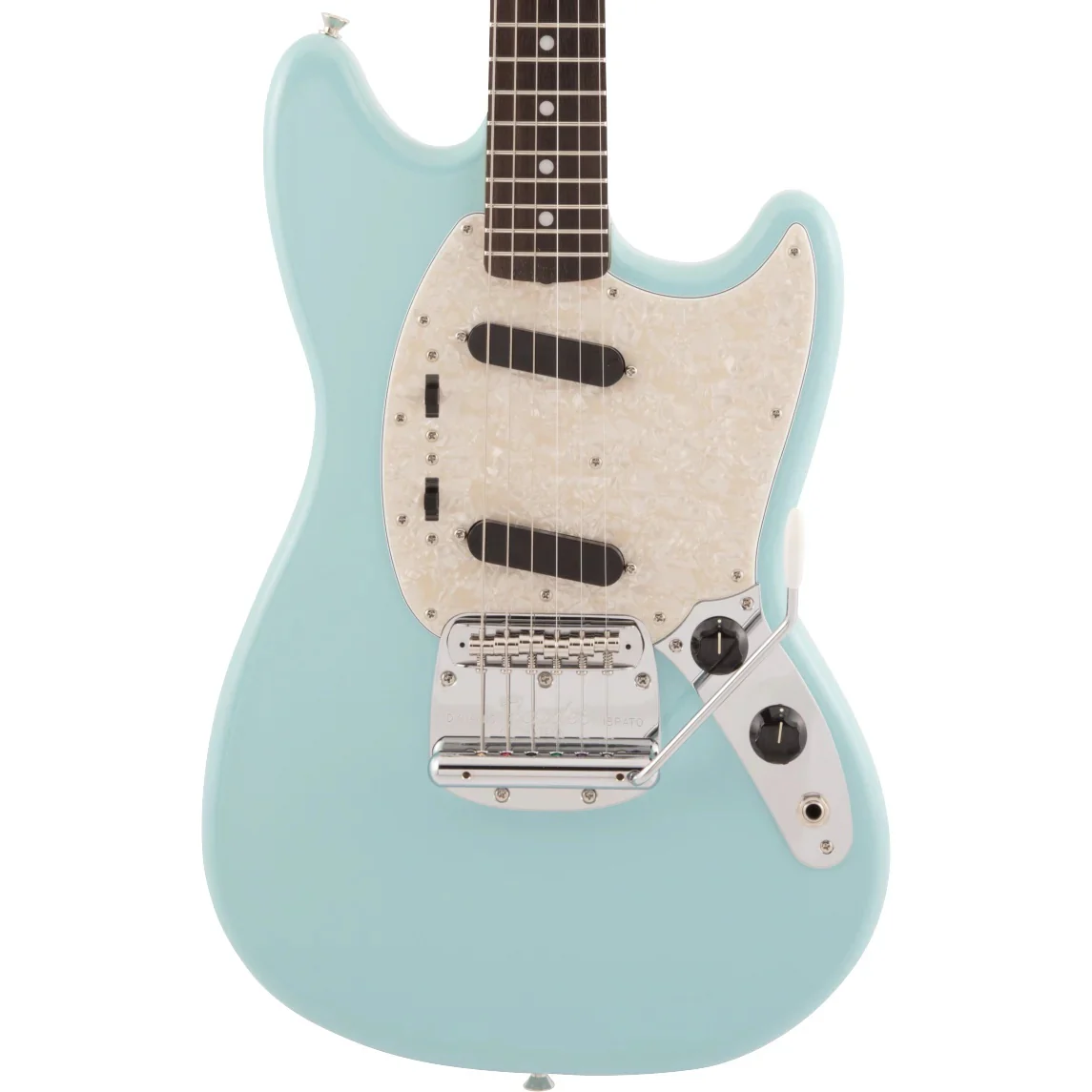 Fender MIJ Traditional 60s Mustang Electric Guitar w/Rosewood Fretboard - Daphne Blue - Image 3