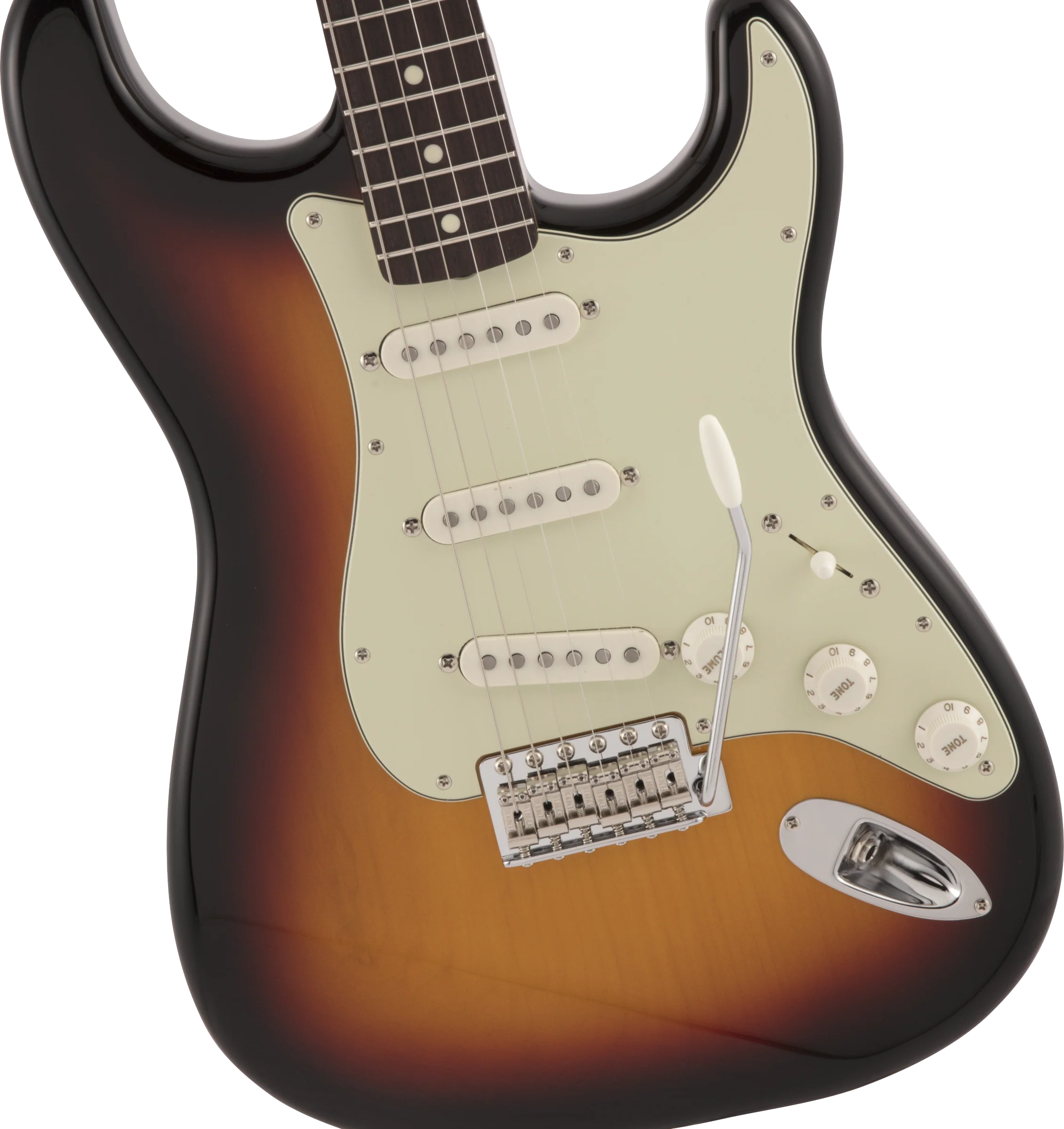 Fender MIJ Traditional 60s Stratocaster Guitar w/Rosewood Fretboard - 3 Colour Burst - Image 3