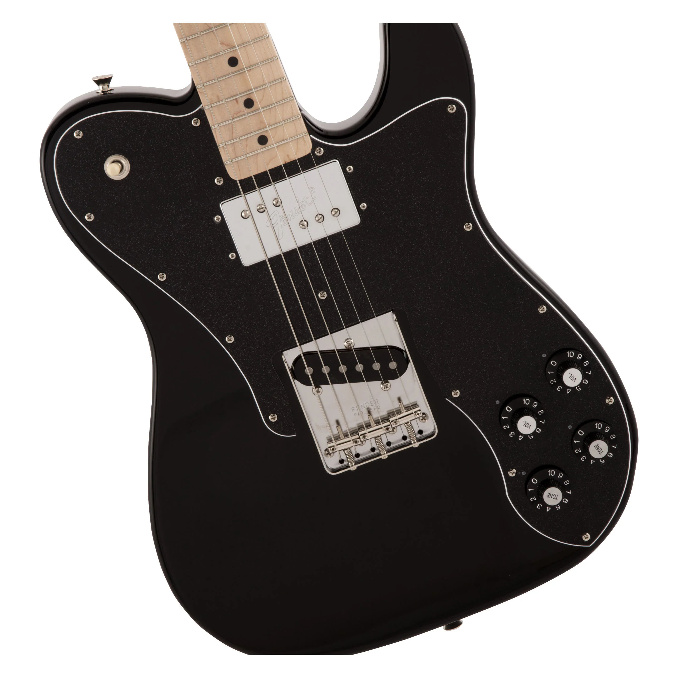 Fender MIJ Traditional 70s Telecaster Custom Electric Guitar w/Maple Fretboard - Black - Image 3