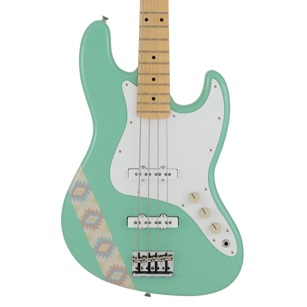 Fender Silent Siren Jazz Bass w/Maple Fretboard - Surf Green - Image 3