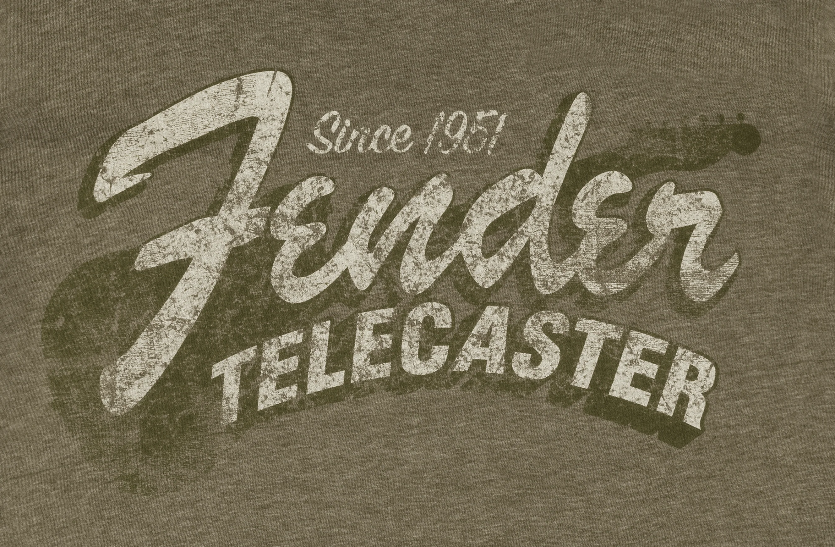 Fender Since 1951 Telecaster T-Shirt Military - Heather Green (L) - Image 4
