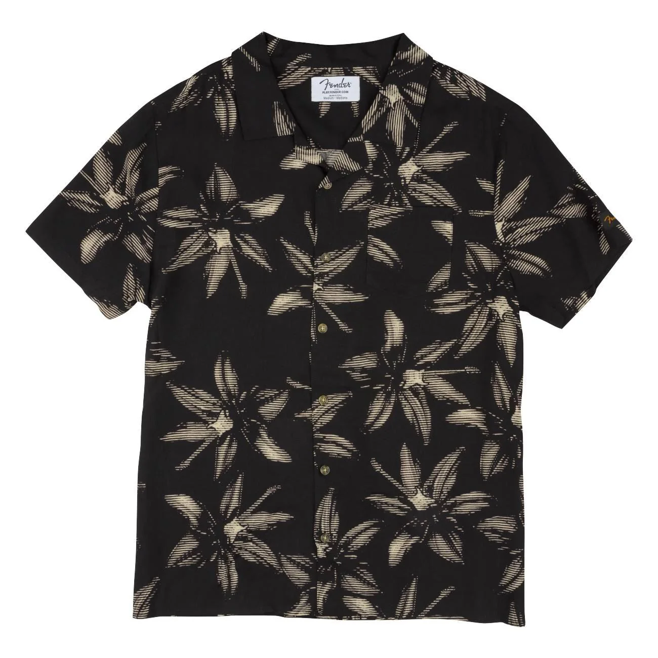 Fender The Norvell Button Up Shirt in Black (Medium)