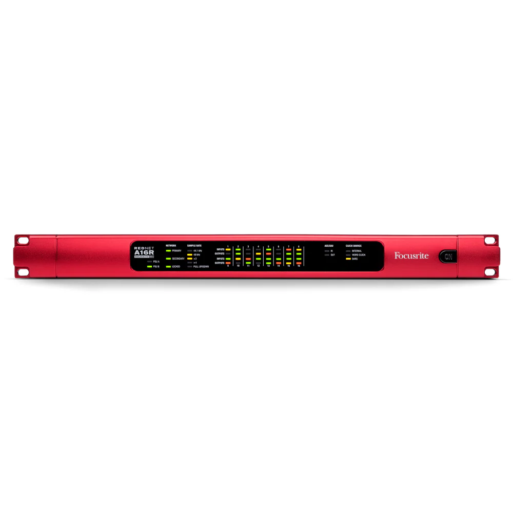 Focusrite REDNET A16R 16x16 Analogue I/O with Dual PSUs with Dante Audio over IP - Image 3