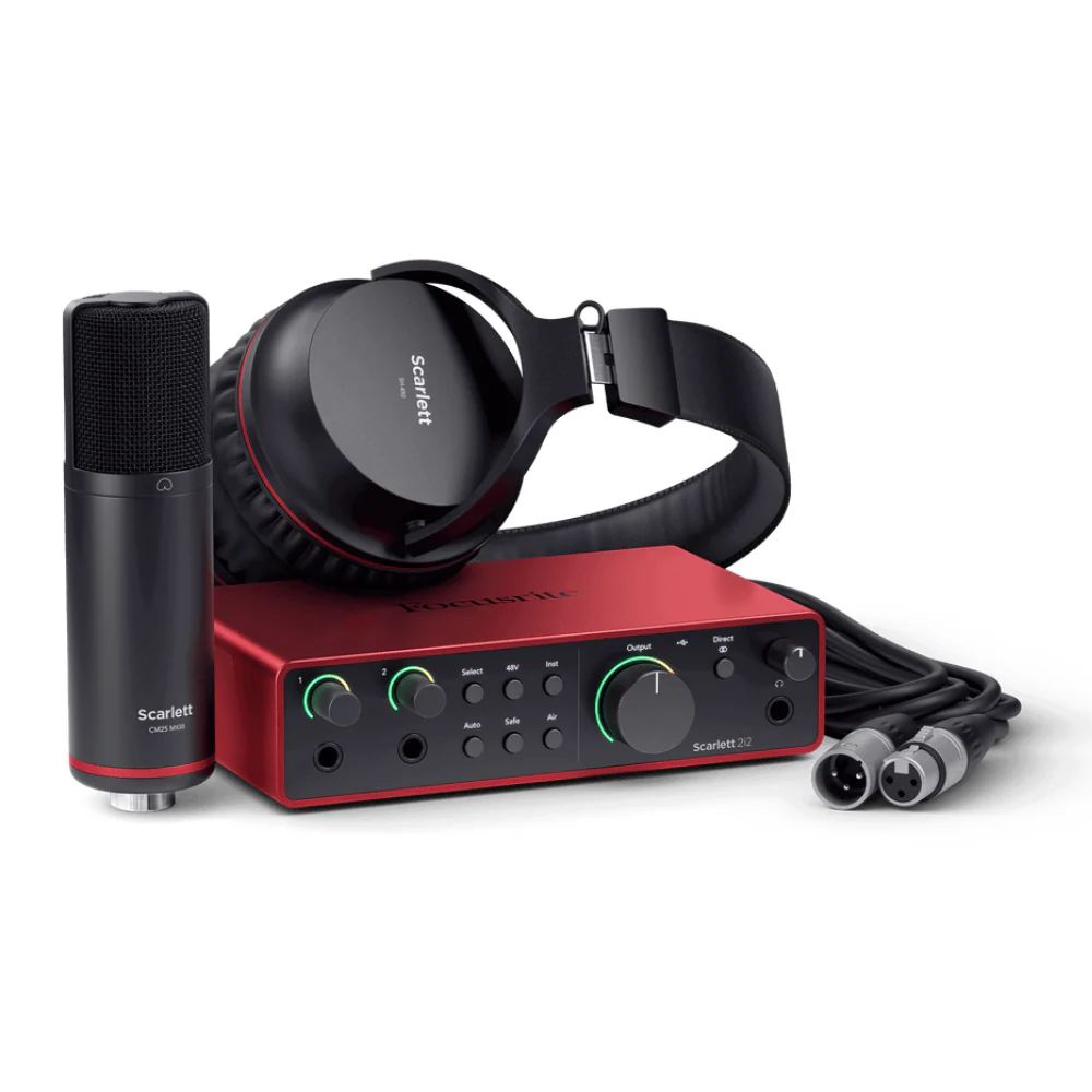 Focusrite Scarlett 2i2 Studio 4th Gen USB Audio Interface Bundle with Mic and Headphones - Image 11