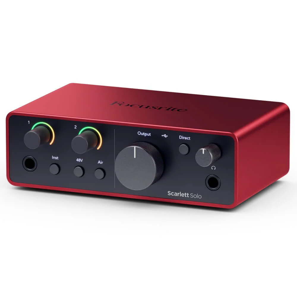Focusrite Scarlett Solo 4th Gen USB Audio Interface with Air Mode