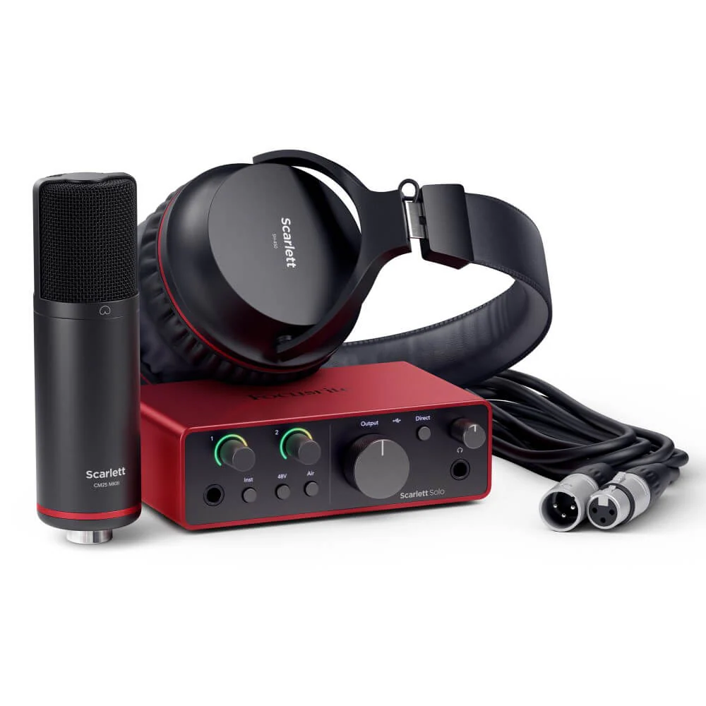 Focusrite Scarlett Solo Studio 4th Gen USB Audio Interface Bundle with Microphone and Headphones - Image 16
