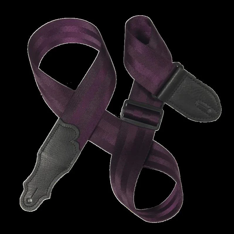 Franklin 2 Inch Purple Nylon Aviator Seat Belt Guitar Strap - Image 2