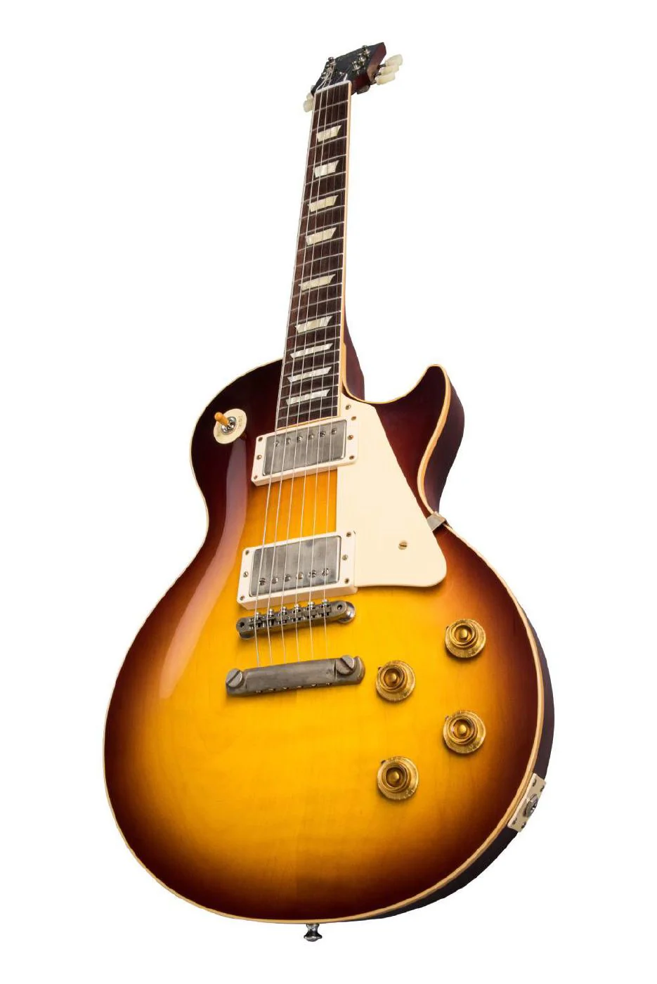 Gibson 1958 Les Paul Standard Reissue Electric Guitar - VOS Bourbon Burst - Image 3