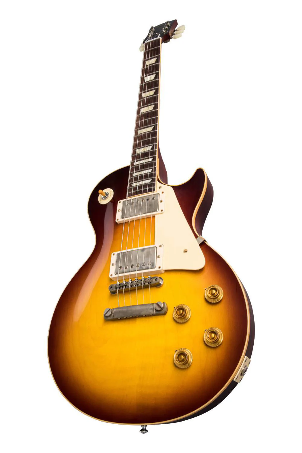 Gibson 1958 Les Paul Standard Reissue Electric Guitar - VOS Bourbon Burst - Image 7