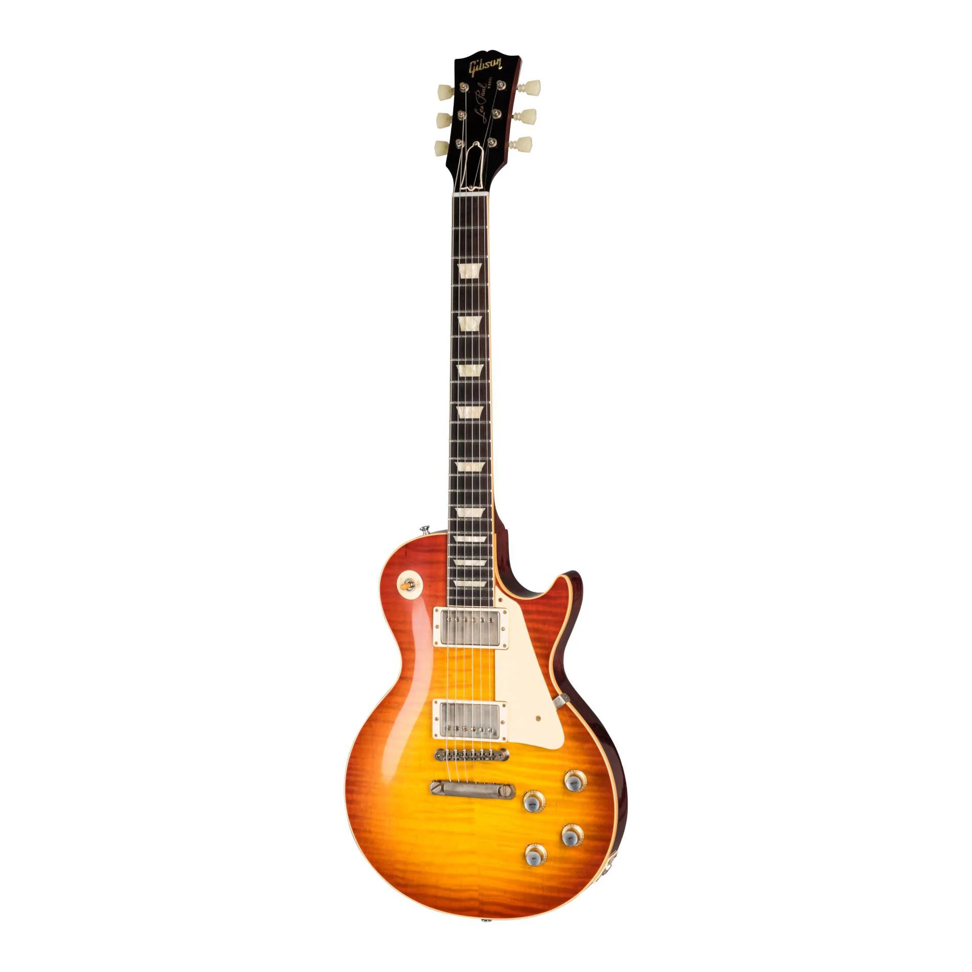 Gibson 1960 Les Paul Standard Reissue Electric Guitar - Washed Cherry Burst - Image 4