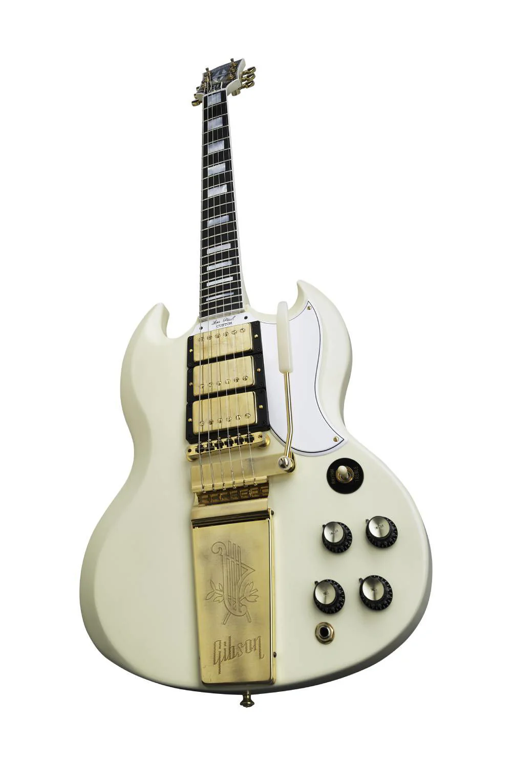 Gibson 1963 Les Paul SG Custom Reissue with Maestro Vibrola - 3 Pick-Up - VOS Classic White - Image 5