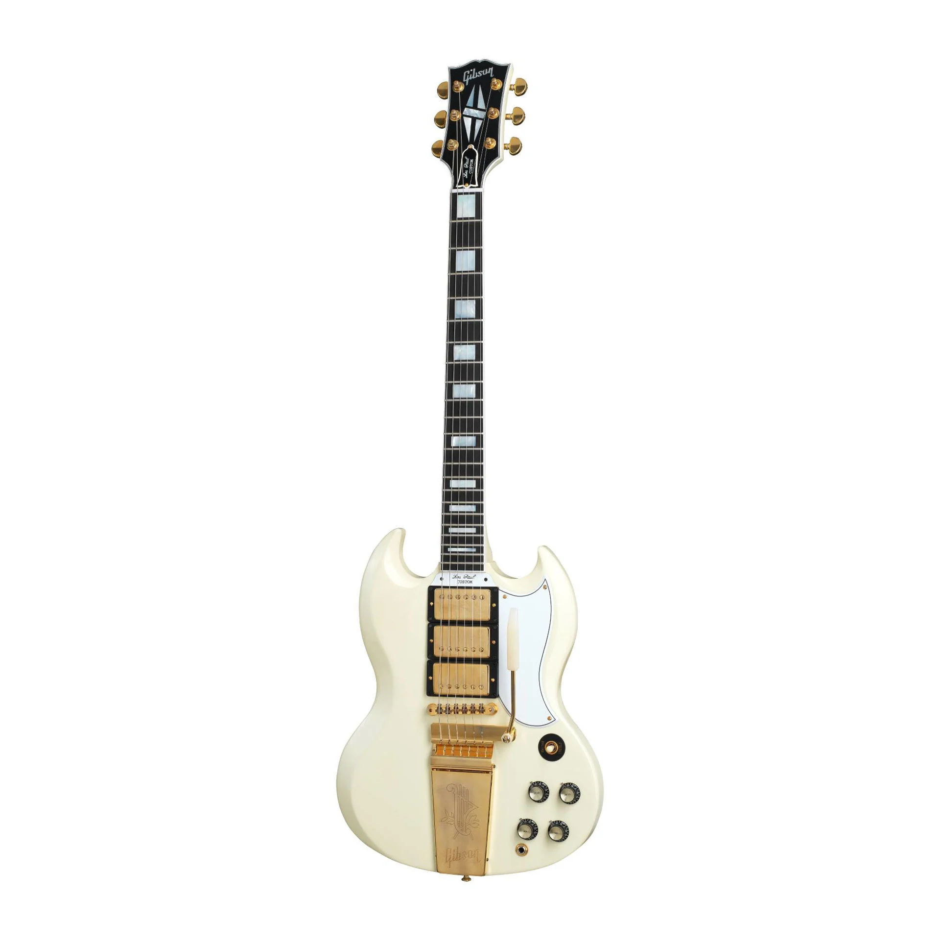 Gibson 1963 Les Paul SG Custom Reissue with Maestro Vibrola - 3 Pick-Up - VOS Classic White - Image 6