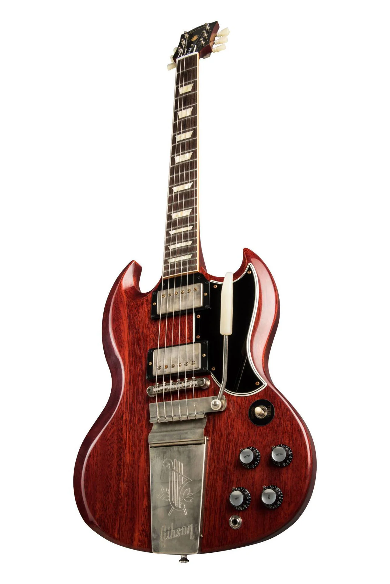 Gibson 1964 SG Standard Reissue Electric Guitar - Maestro Vibrato - VOS Cherry Red - Image 7