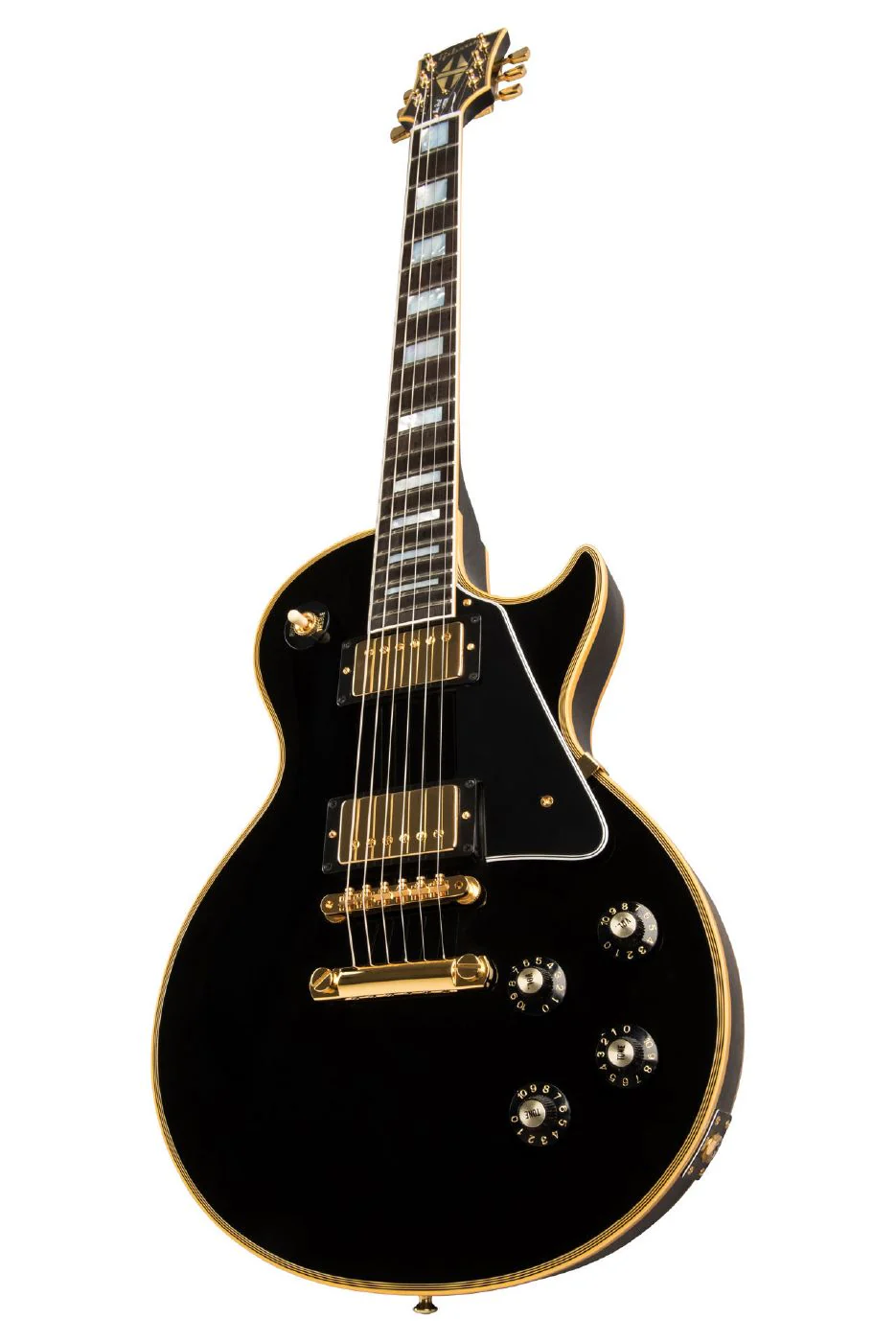 Gibson 1968 Les Paul Custom Reissue VOS Electric Guitar in Ebony Gloss - Image 3