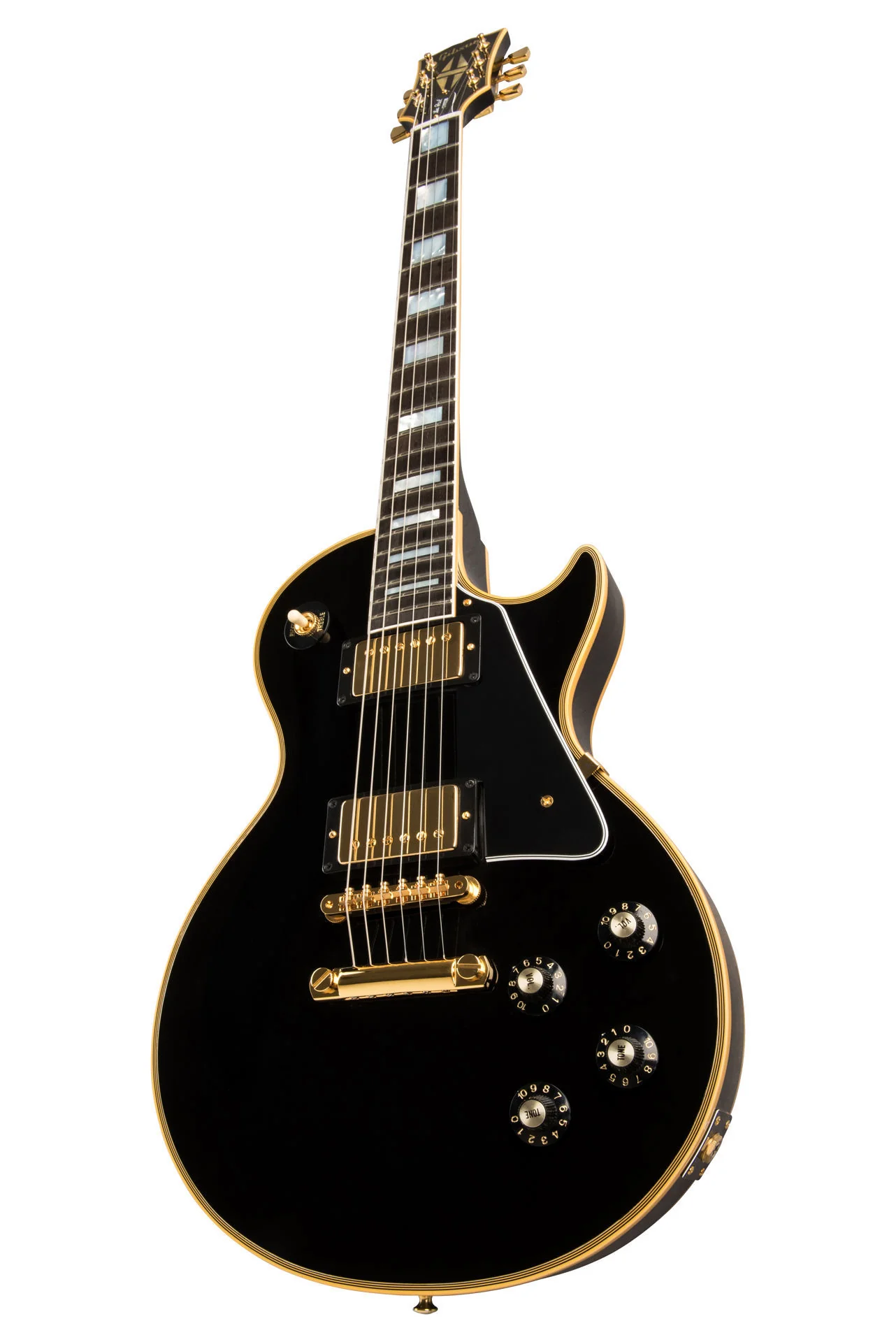 Gibson 1968 Les Paul Custom Reissue VOS Electric Guitar in Ebony Gloss - Image 6
