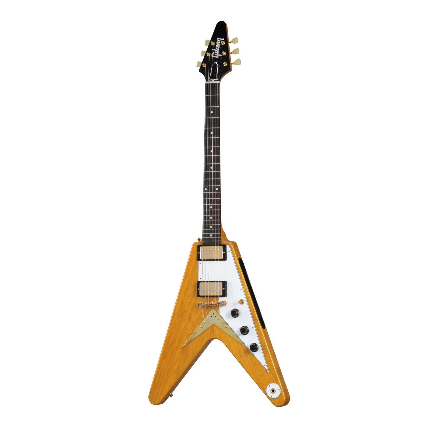 Gibson 58 Korina Flying V Electric Guitar - White Pickguard - Natural - Image 6
