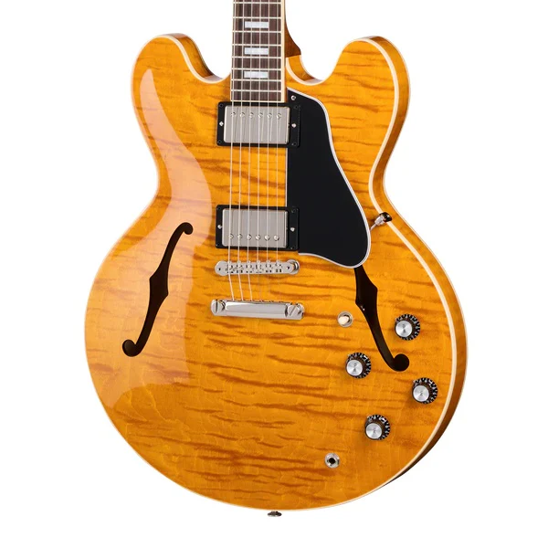 Gibson ES-335 Figured Electric Guitar - Honey Amber - Image 4