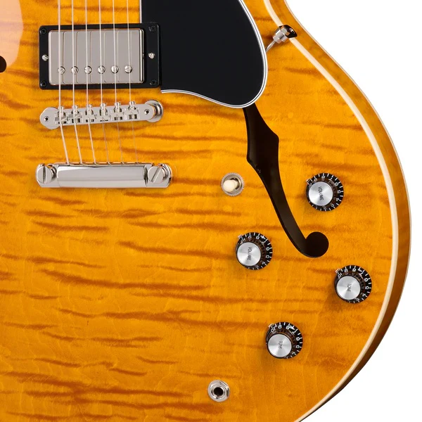 Gibson ES-335 Figured Electric Guitar - Honey Amber - Image 5