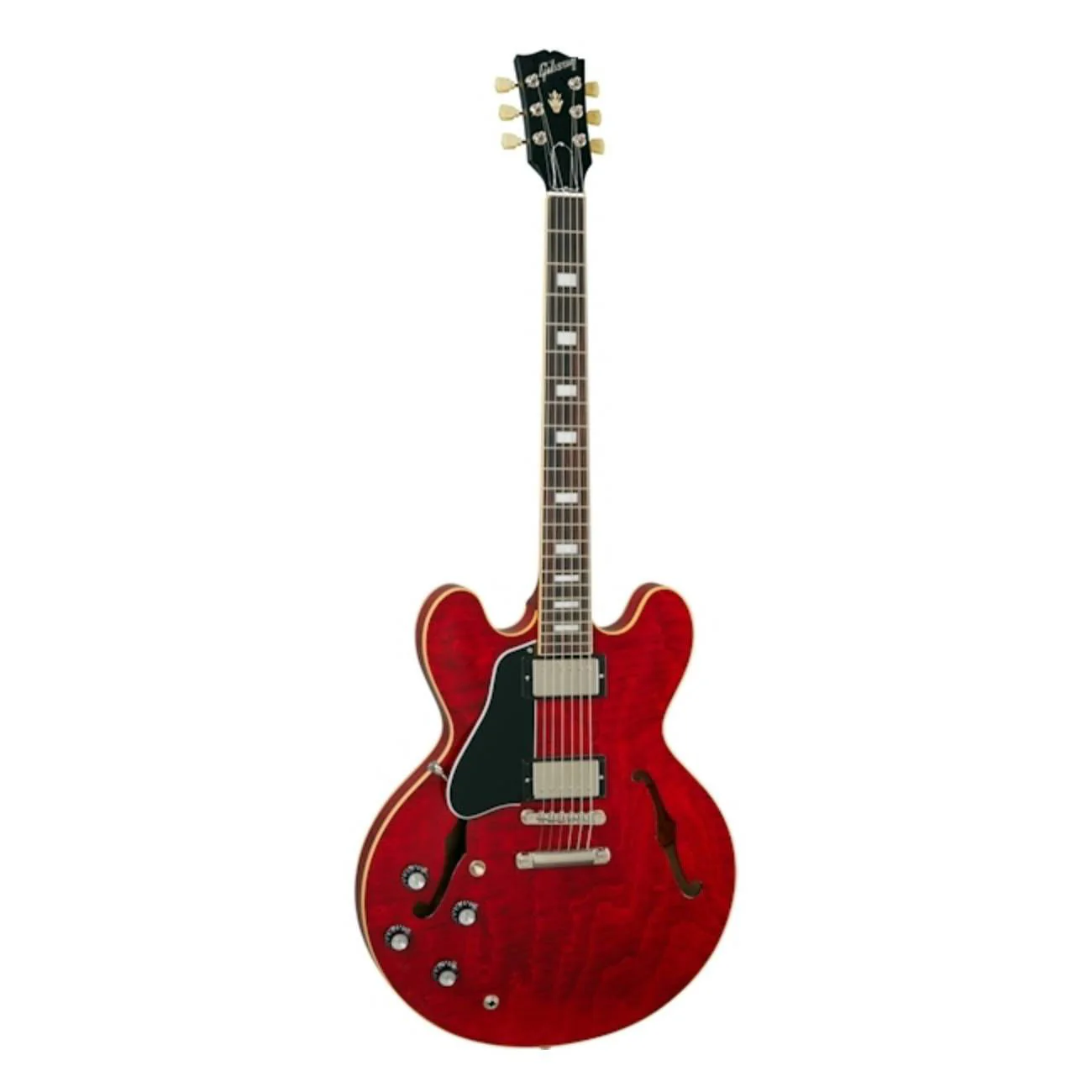 Gibson ES-335 Figured Left-Handed Electric Guitar - 60s Cherry - Image 2