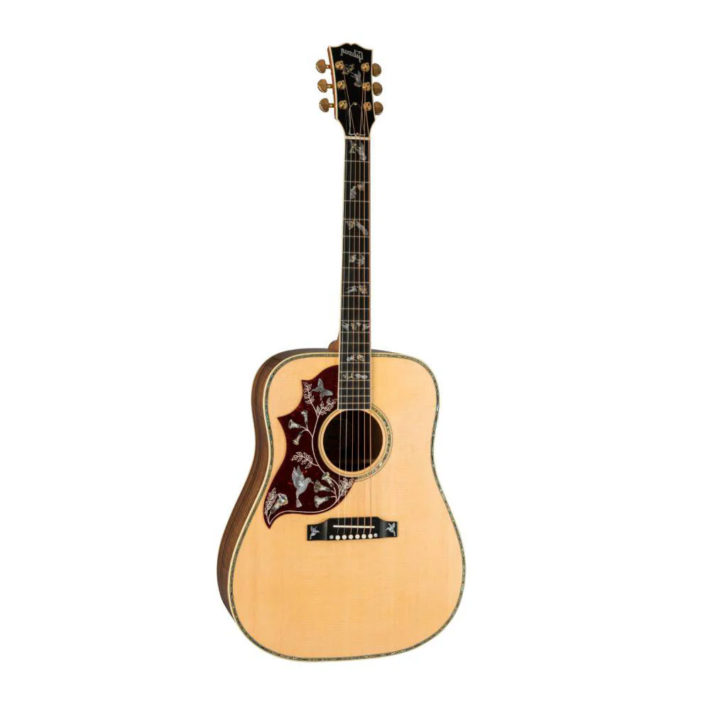 Gibson Hummingbird Custom Koa Left-Handed Acoustic Guitar - Antique Natural - Image 2